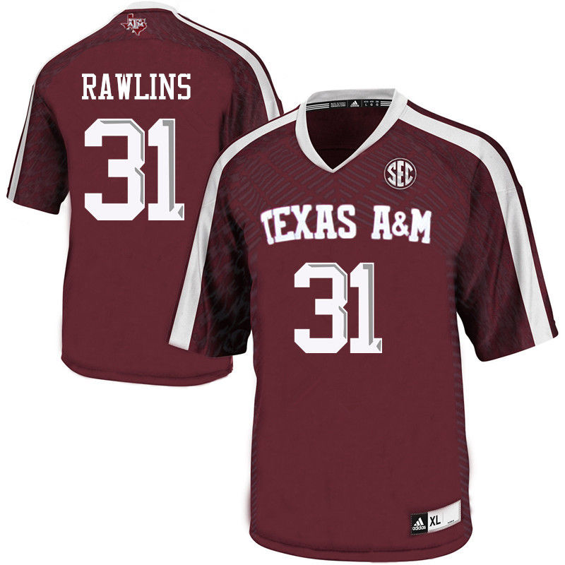 Men #31 Gannon Rawlins Texas A&M Aggies College Football Jerseys-Maroon - Click Image to Close